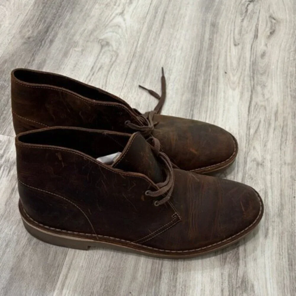 Clark’s  Men's Brown Leather Boots chucka boots size 12